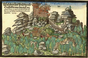 1523 fand ein militärischer Rundumschlag gegen den fränkischen Kleinadel statt: 22 Burgen wurden vom übermächtigen Heer des Schwäbischen Bundes zerstört; darunter auch die Anlagen der Herren von Sparneck im Hofer Raum wie die Waldsteinburg (Staatsbibliothek Bamberg).