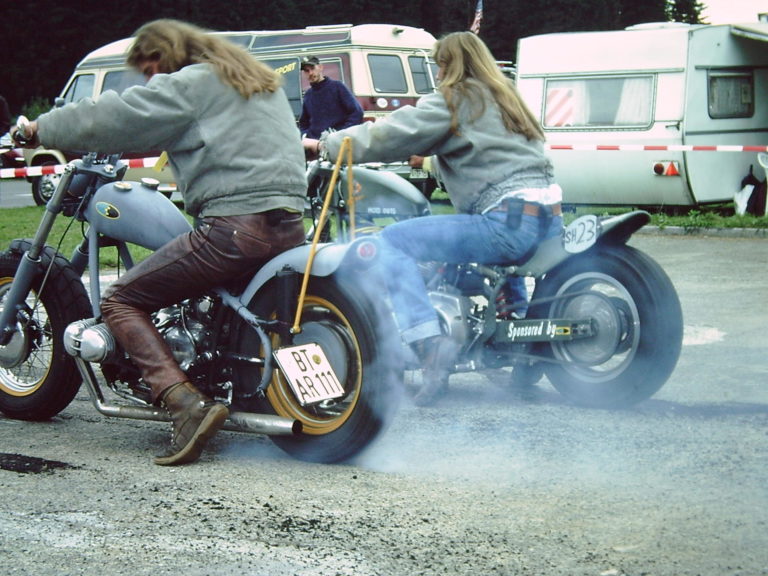 Von Jugend an Motorrad Fans: 12. Big-Twin-Burnout 1993.