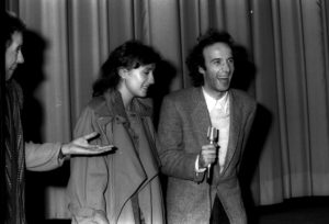 1986: Nicoletta Braschi und Roberto Benigi, Hauptdarsteller im Film DOWN BY LAW, den Regisseur Jim Jarmusch 1986 in Hof vorstellte.