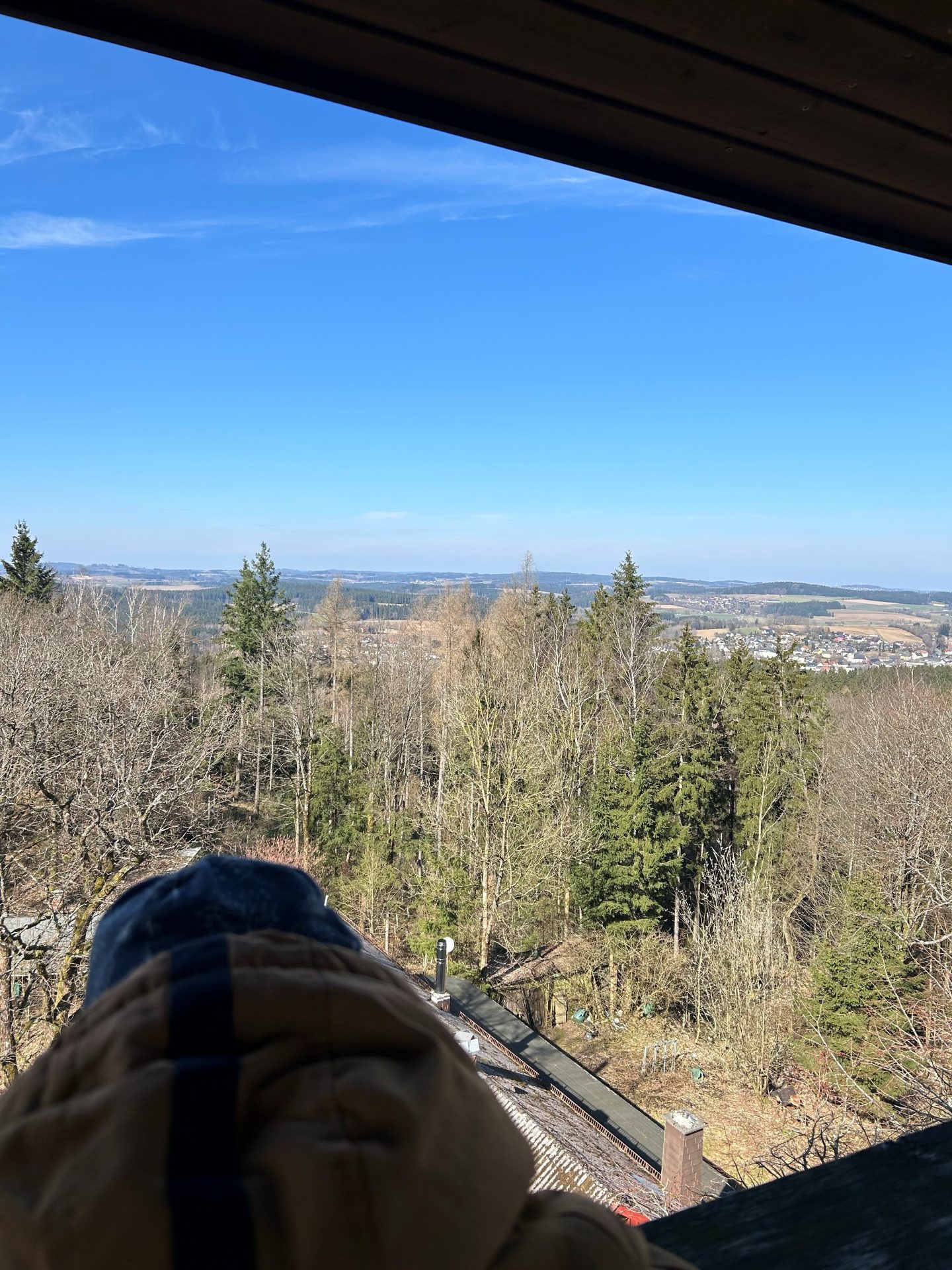 Blick von oben auf den Frankenwald