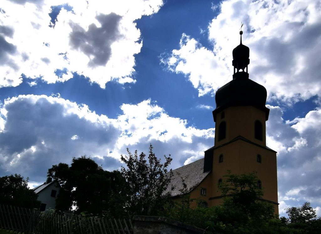 Kirchturmspitze der Kirche in Regnitzlosau