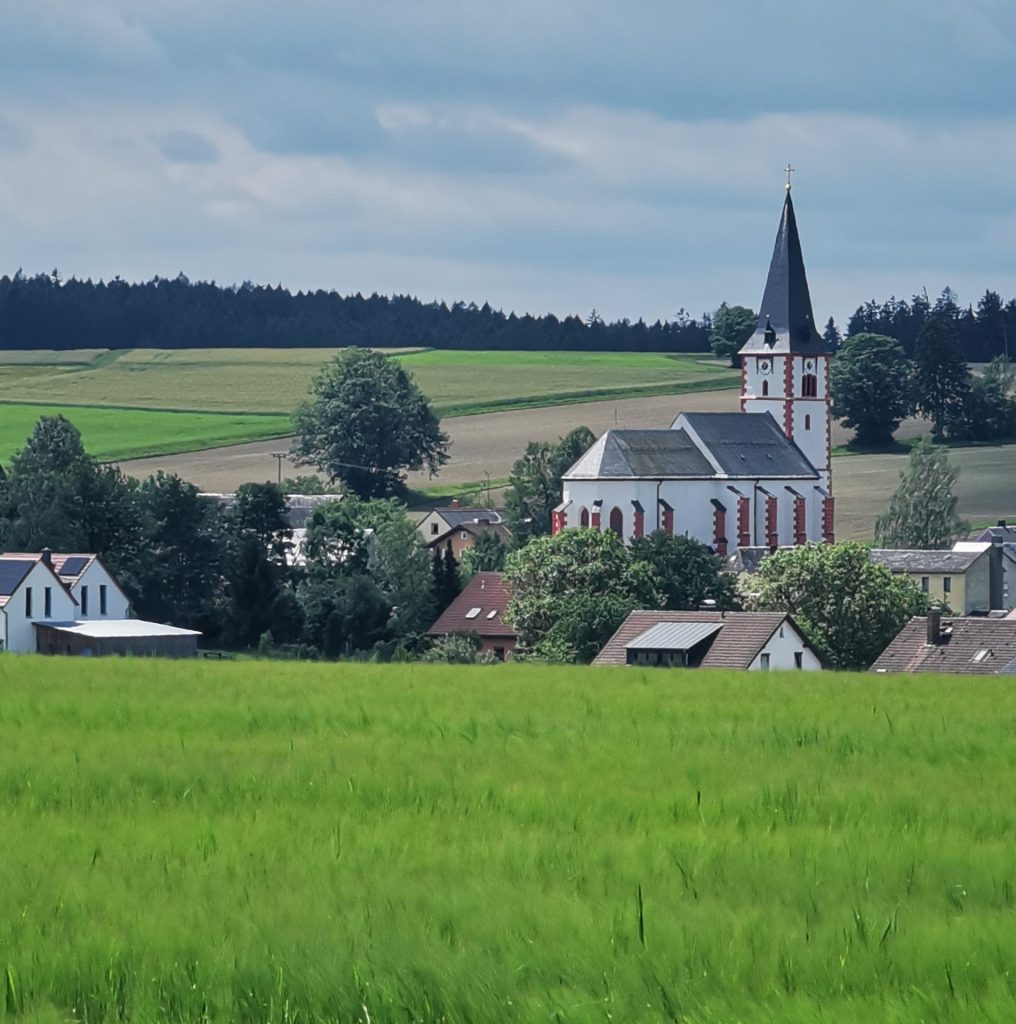 Idyllischer Ausblick auf das Dorf Pilgramsreuth